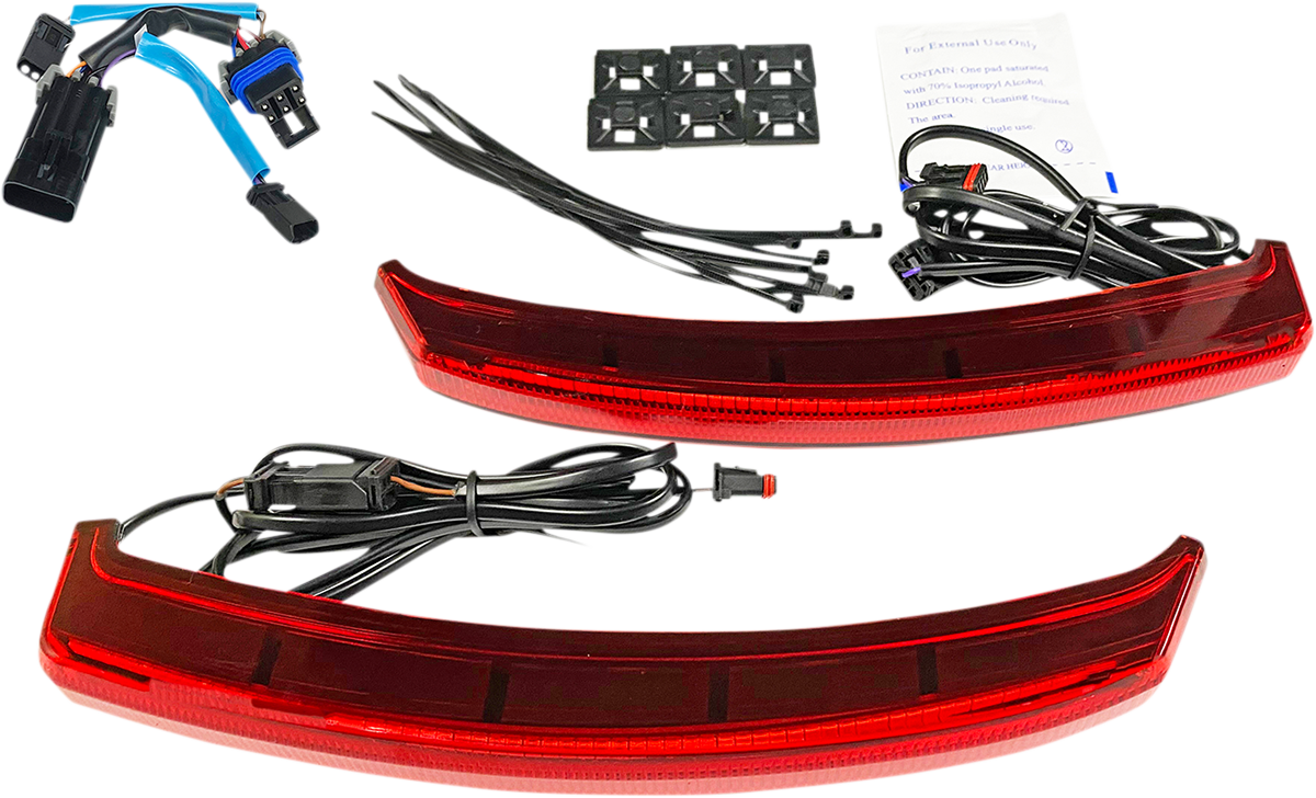 Custom Dynamics Red LED Rear Saddlebag Lid Lights fits 2020-22 Indian Challenger