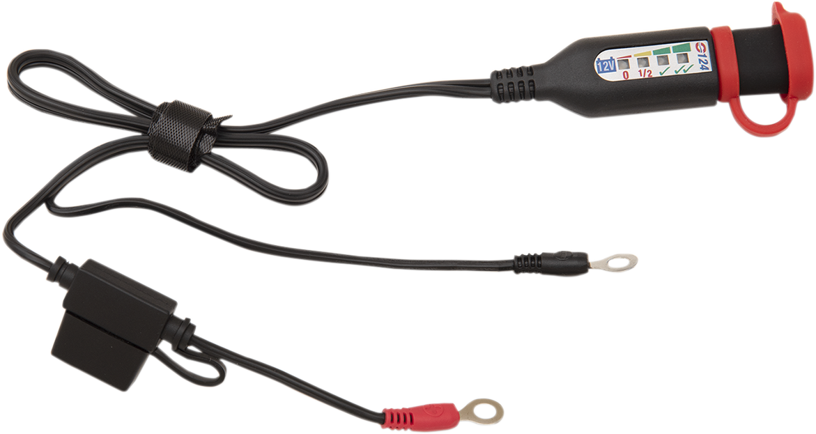 Tecmate Optimate™ Permanent Power Lead with Battery/Charge Status
