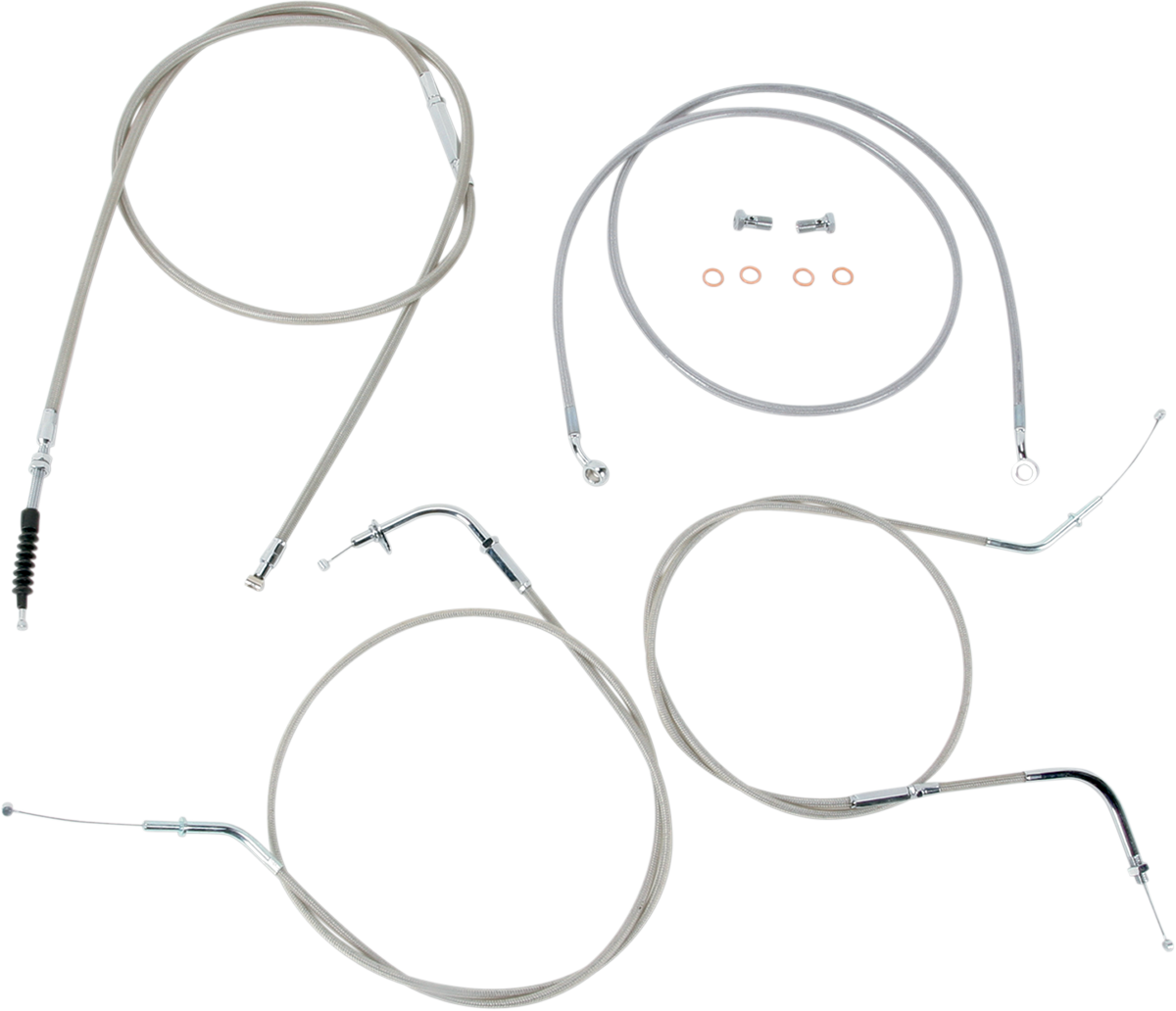 BARON Stainless Handlebar Cable/Line Kit