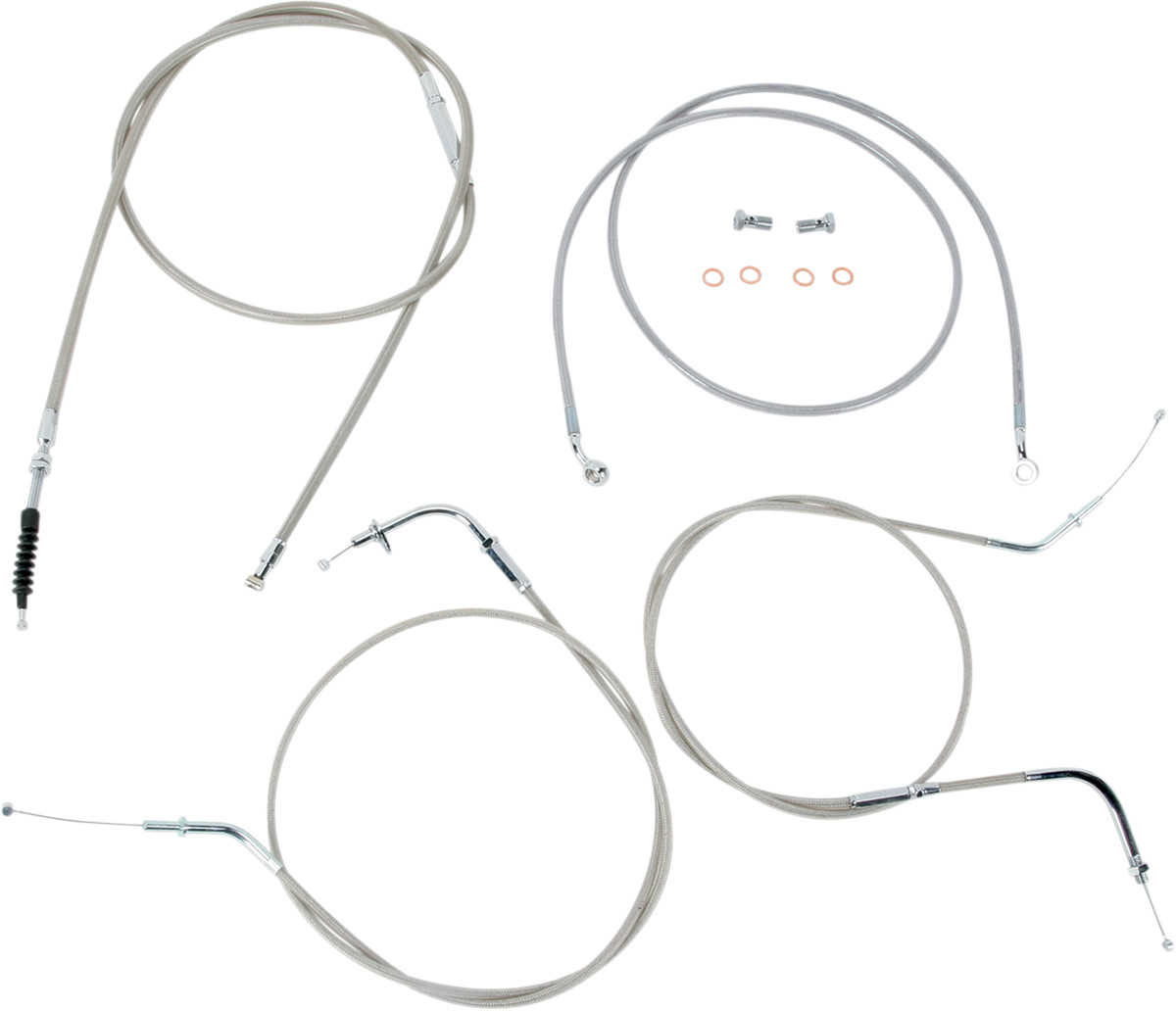 BARON Stainless Handlebar Cable/Line Kit