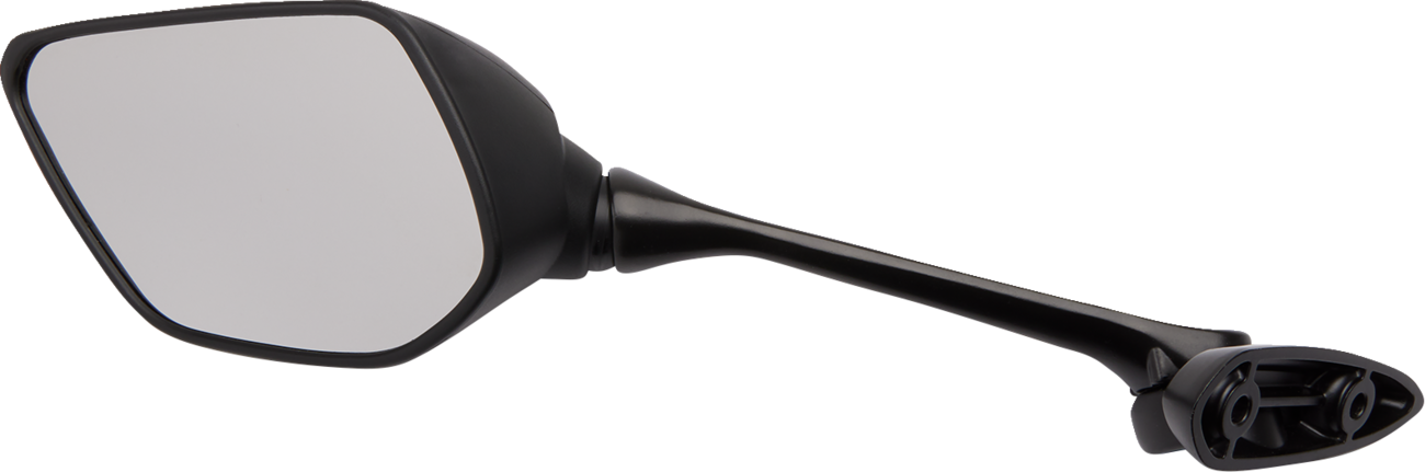 Emgo Mirror - Side View - Polygon - Black - Left 2015-2016 Yamaha YZF-R3