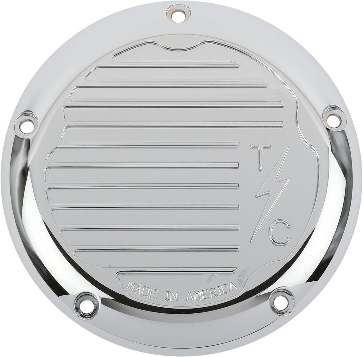 Thrashin supply co. M8 - Derby Cover Finned - Chrome Harley Davidson