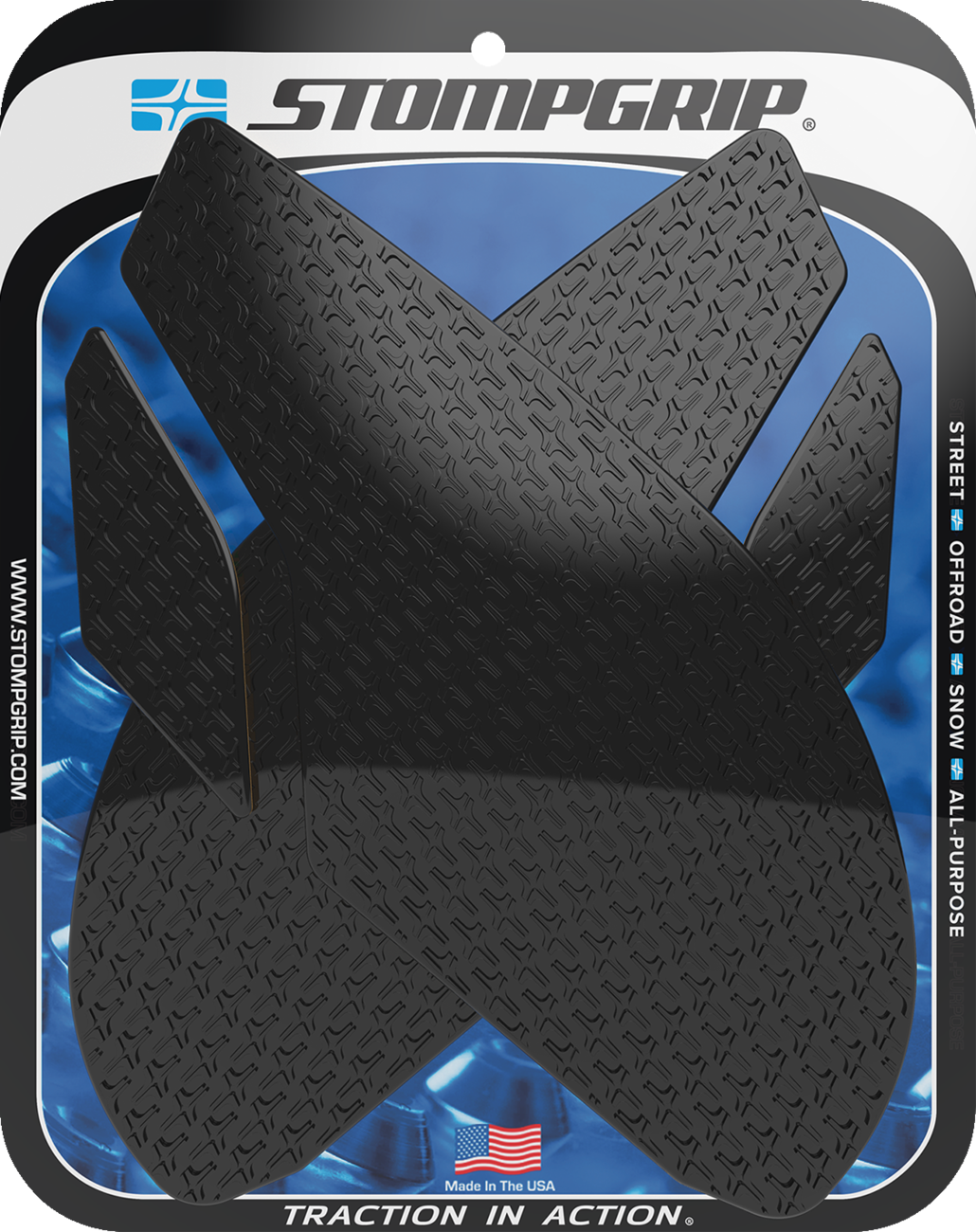 Stompgrip Traction Pad Tank Grips - Icon - Black - Triumph