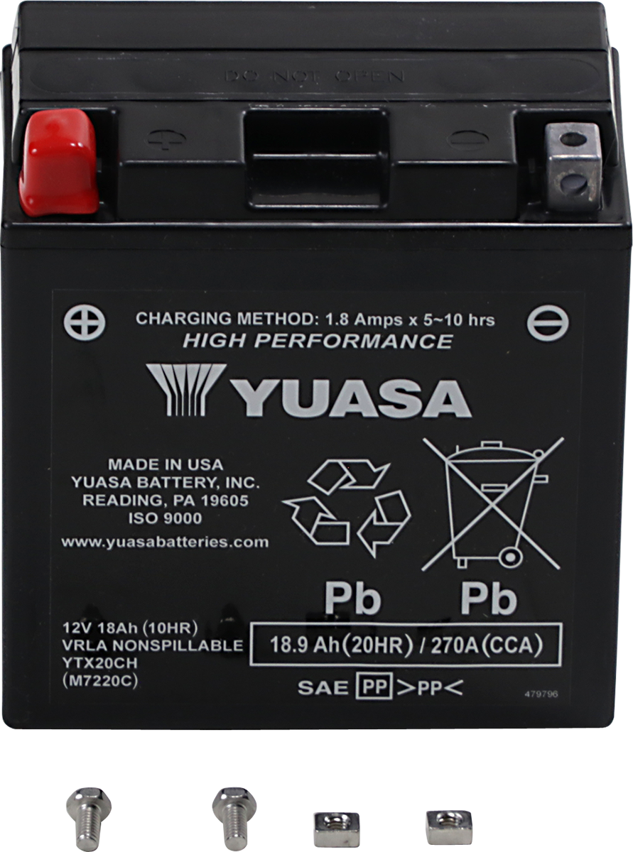 Yuasa Battery - FA - YTX20CH BMW/Kawasaki/Moto Guzzi/Suzuki/Triumph