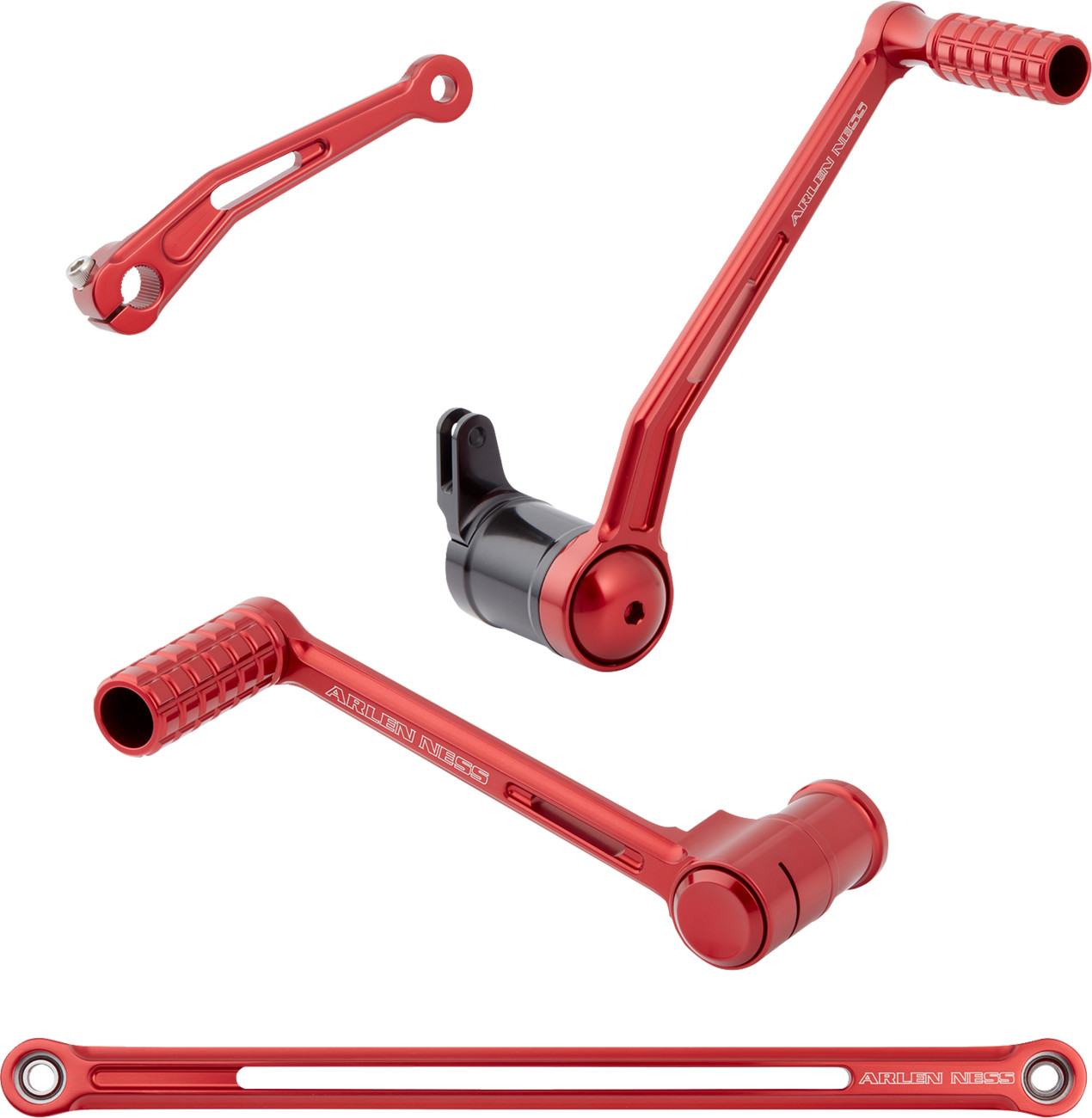 Arlen ness SpeedLiner Foot Control Kit - Solo - Red Harley Davidson