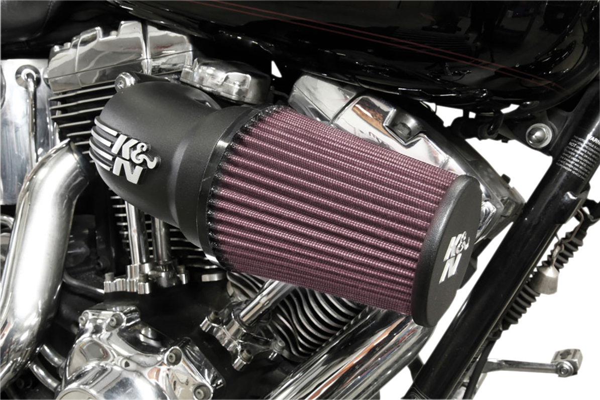 K & n Aircharger® Intake System with Cast Aluminum Intake Tube - Satin Black Harley Davidson
