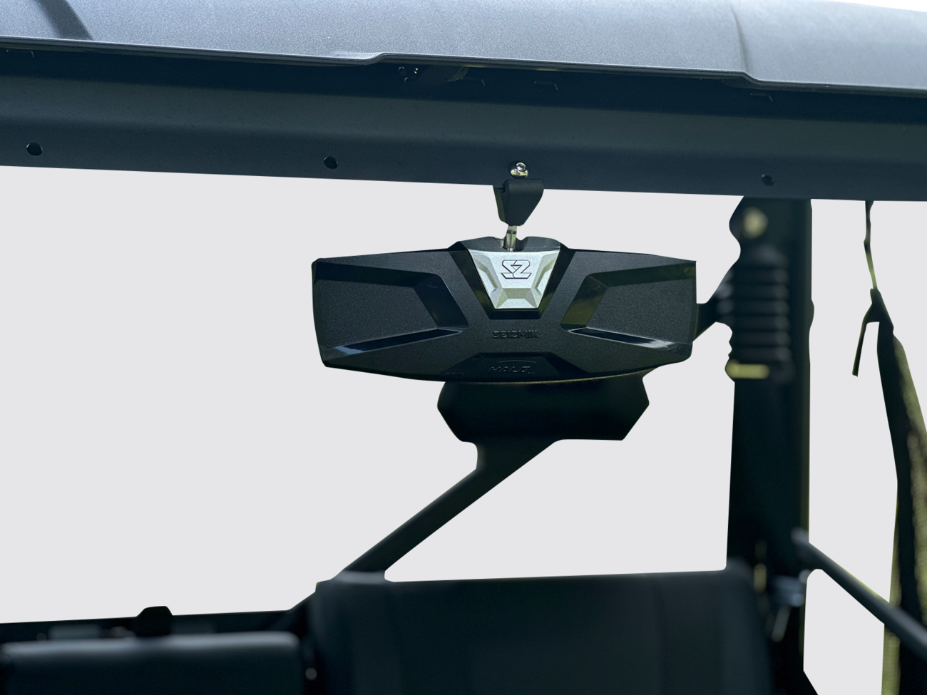 SEIZMIK Halo R Rear View Mirror with Cast Aluminum Bezel - CF Moto