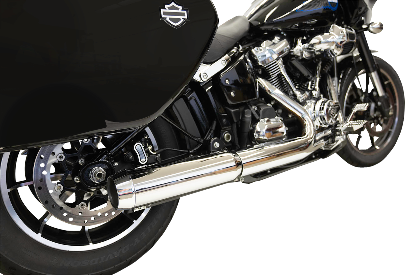 Bassani xhaust 4" Slip-On Muffler with 2-1/2" x 10" Baffle Core - Chrome - 49-State Harley Davidson