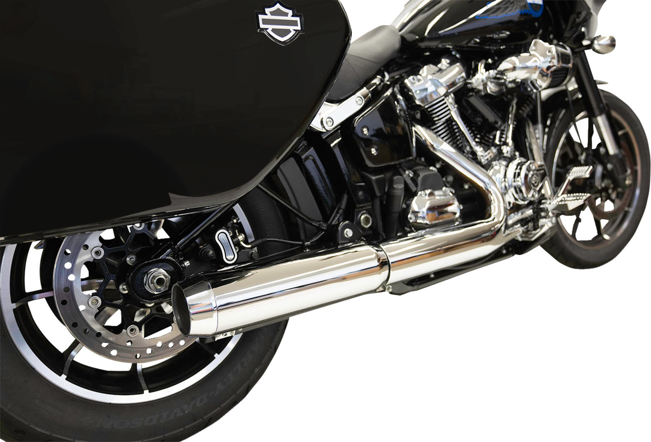 Bassani xhaust 4" Slip-On Muffler with 2-1/2" x 10" Baffle Core - Chrome - 49-State Harley Davidson