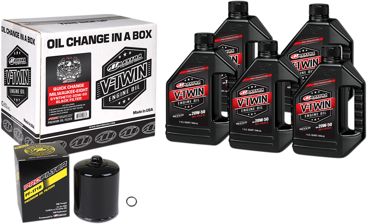 Quick Change Milwaukee-Eight Synthetic 20W-50 Oil Change Kit