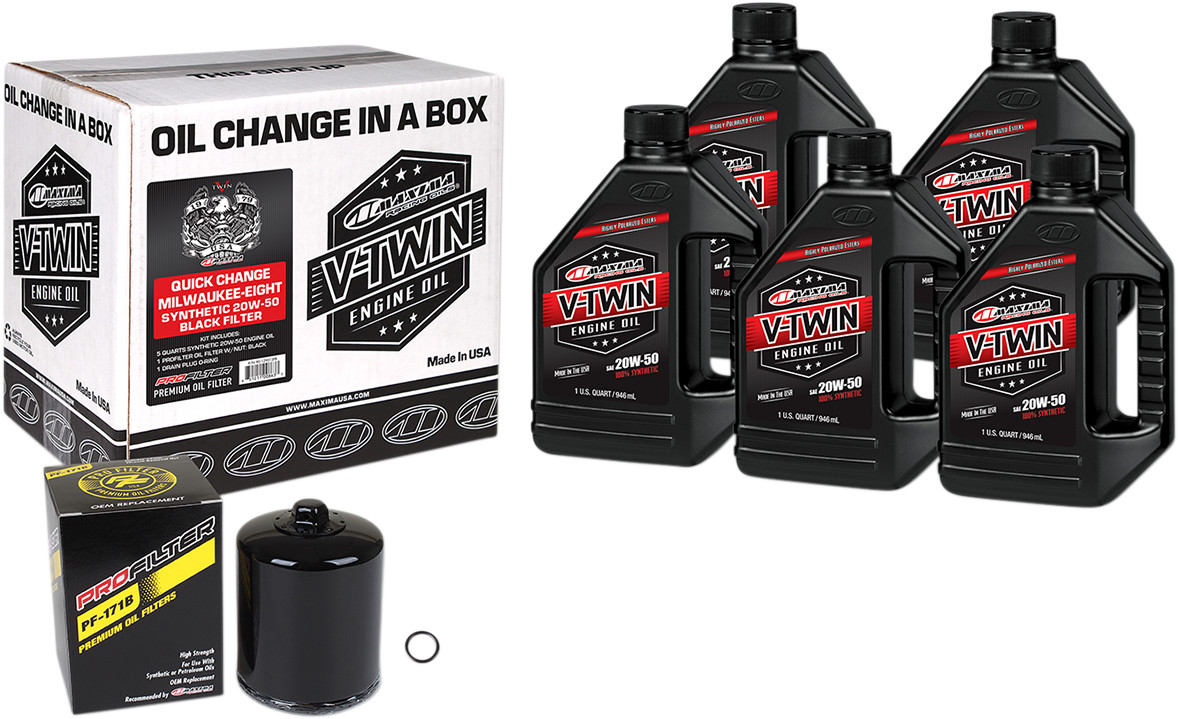 Maxima V-Twin Quick Change Oil Filter Kit