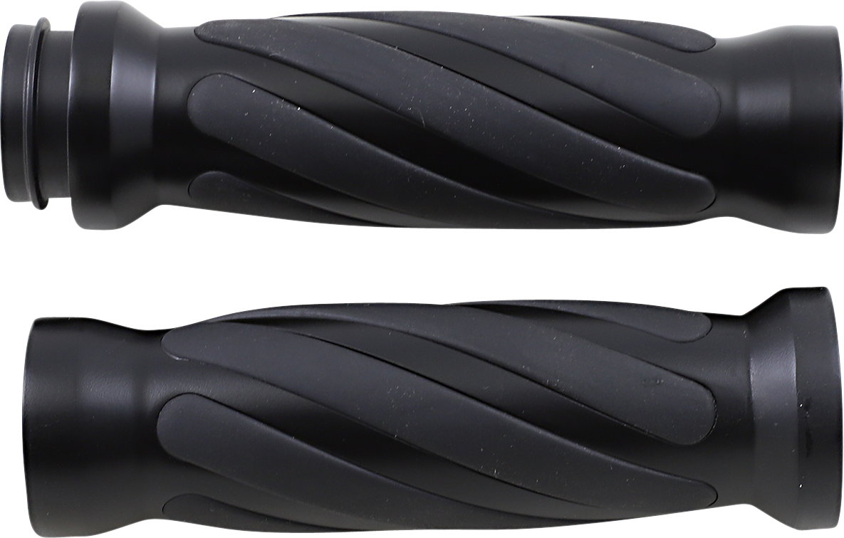 Drag specialties Twisted Grips - TBW - Matte Black Harley Davidson