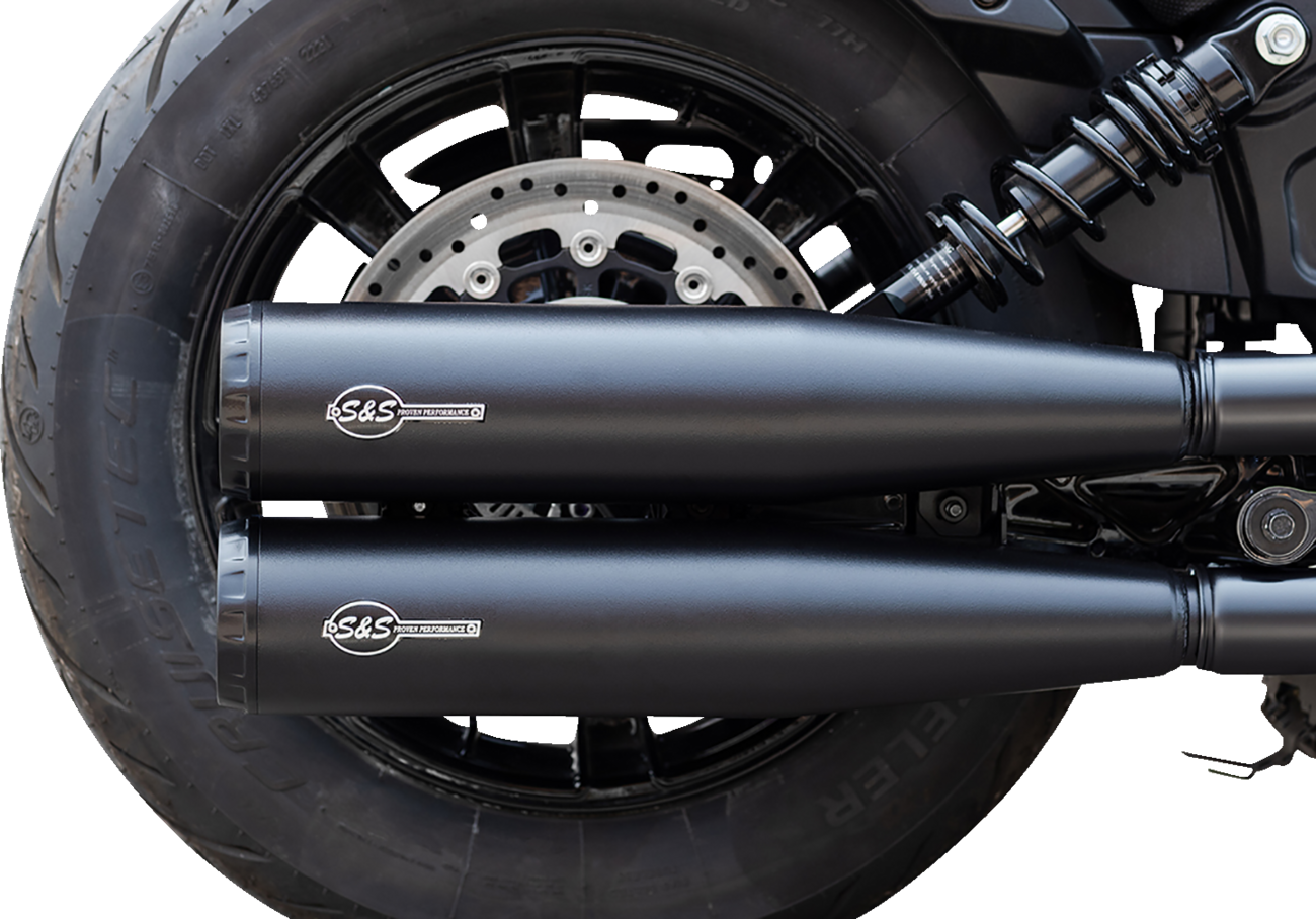 S&S Cycle Grand National Slip-On Mufflers For Indian Scout 2019-2024