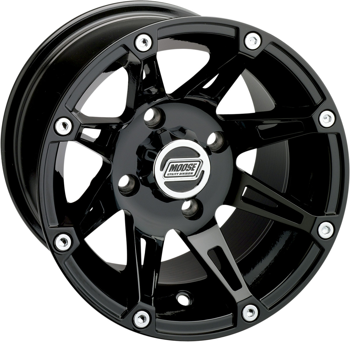 Moose offroad Wheel - 387X - Rear - Black - 14x8 - 4/136 - 4+4 Kawasaki/Can-Am/Honda