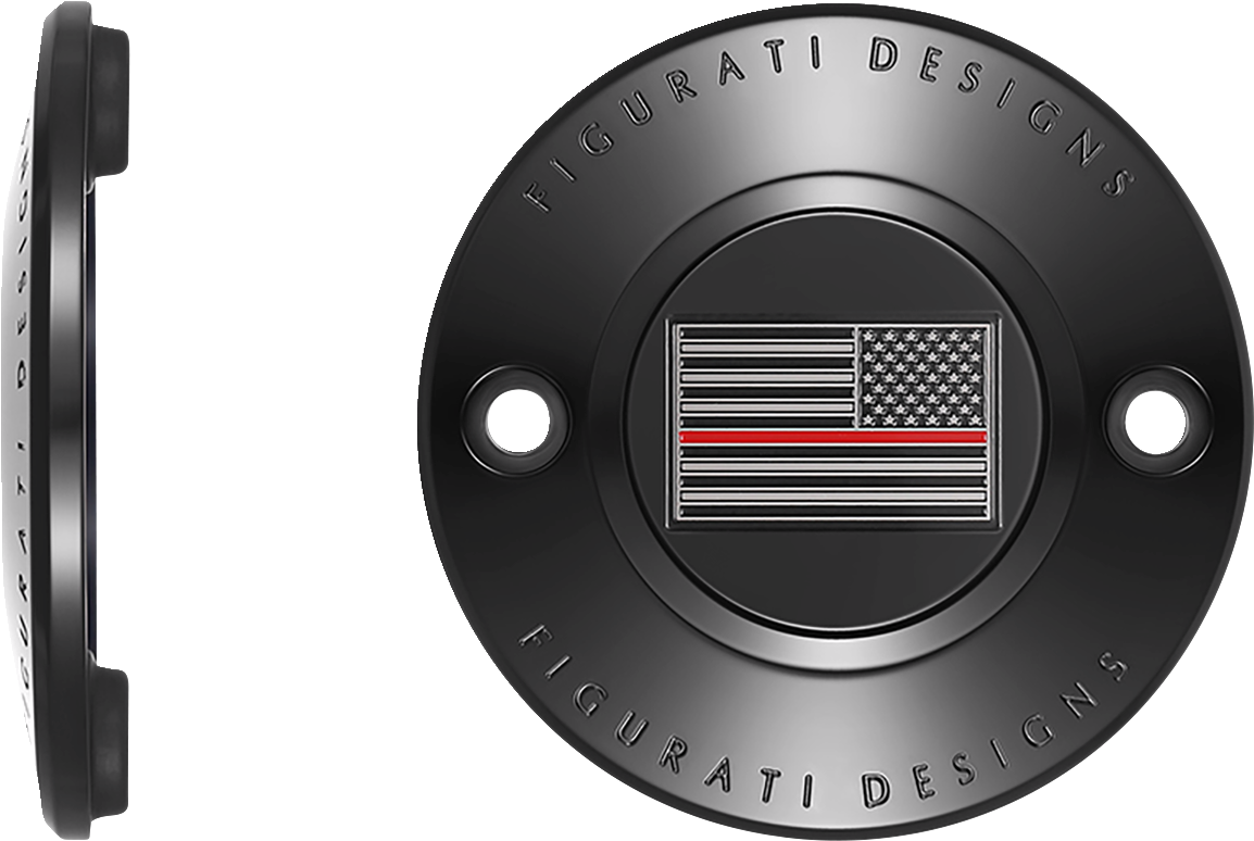 Figurati Designs Red Line Flag Timing Cover For Harley M8 2017-2026