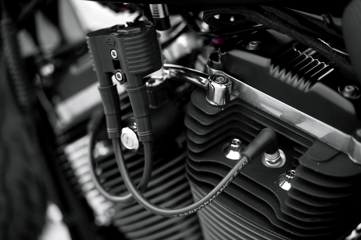 RSD Polished Ignition Coil Relocation Kit 0713 Harley Davidson