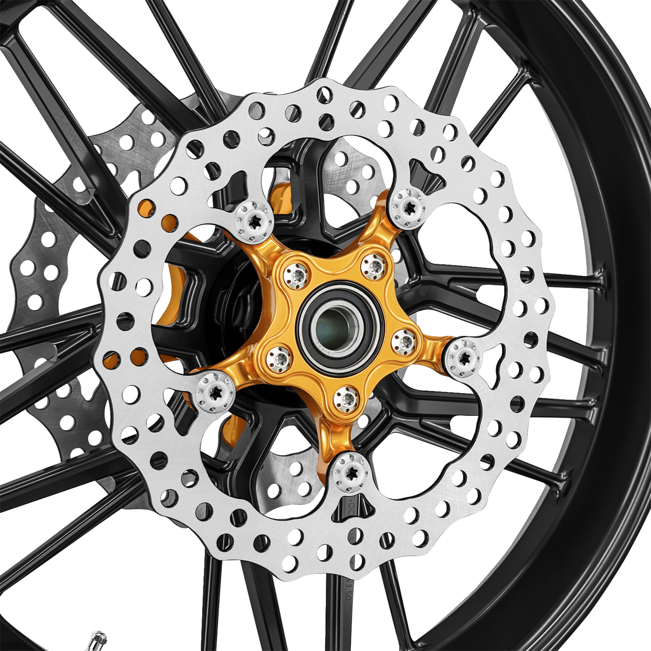 Arlen ness Spider Rotor - 11.8" - Gold Harley Davidson