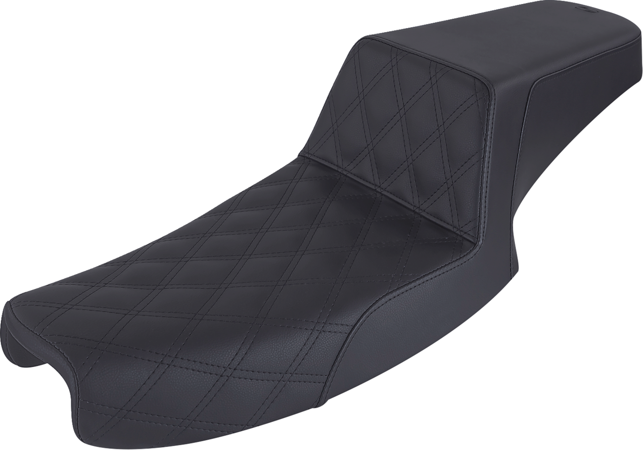 SADDLEMEN Step-Up Seat — Front Lattice Stitch