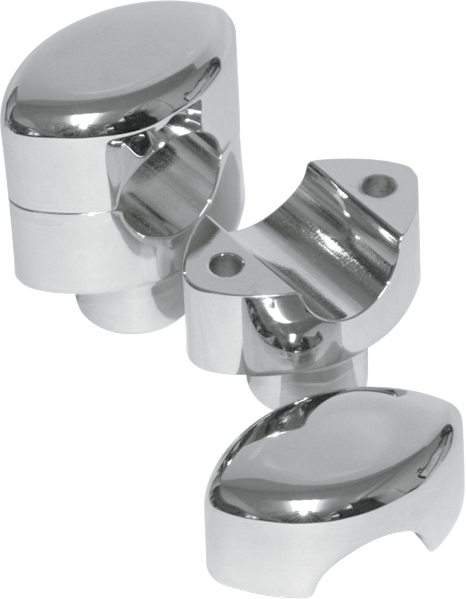 La choppers Hefty Handlebar Risers for 1-1/4" Handlebars - 1-1/2" - Chrome Yamaha/Kawasaki/Suzuki/Honda