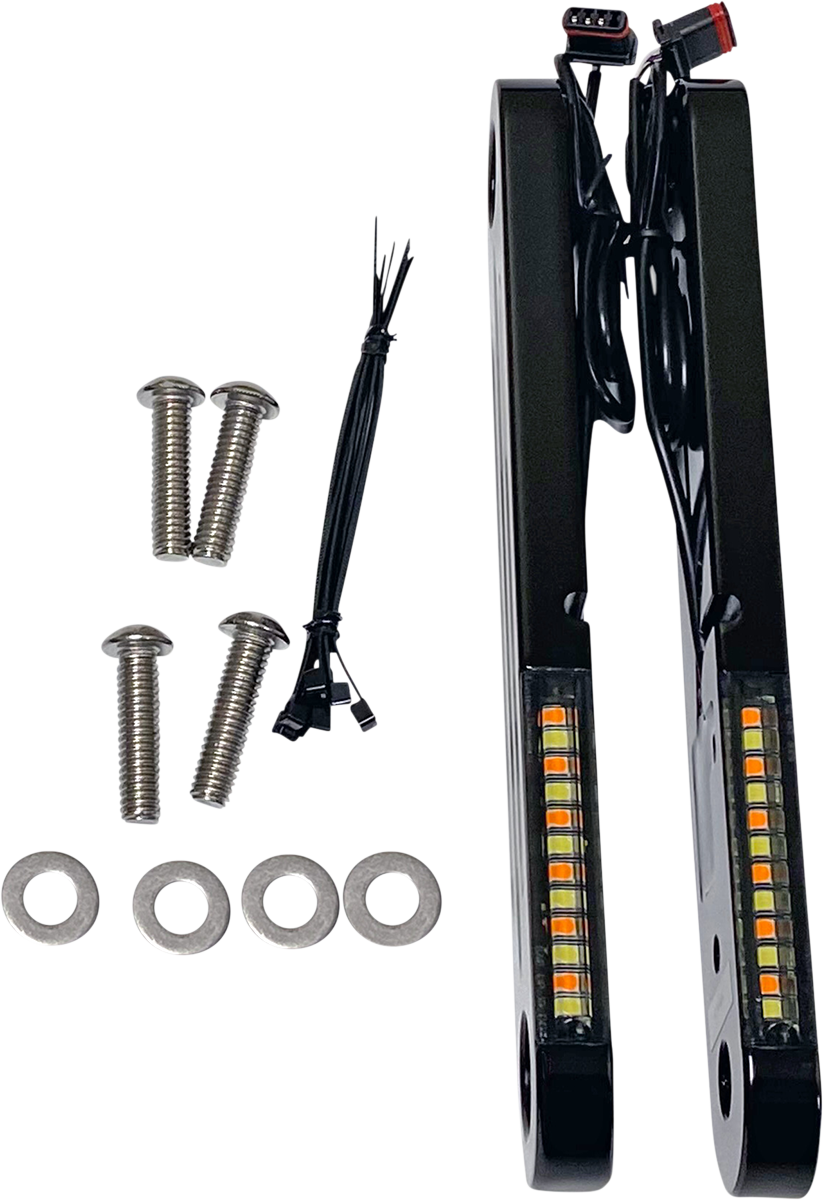 Custom Dynamics ProBEAM V2 LED Front Turn Signal Strips For Harley Touring 1996-2025