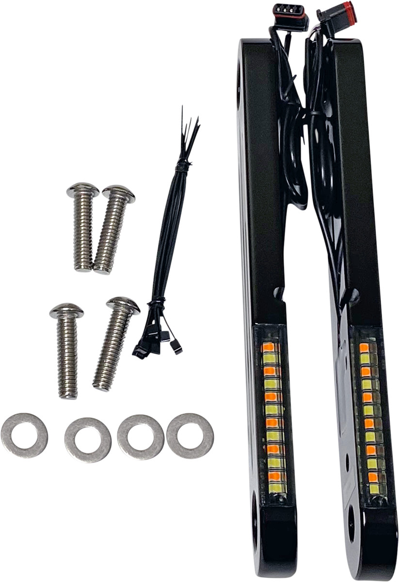 Custom Dynamics ProBEAM V2 LED Front Turn Signal Strips For Harley Touring 1996-2025