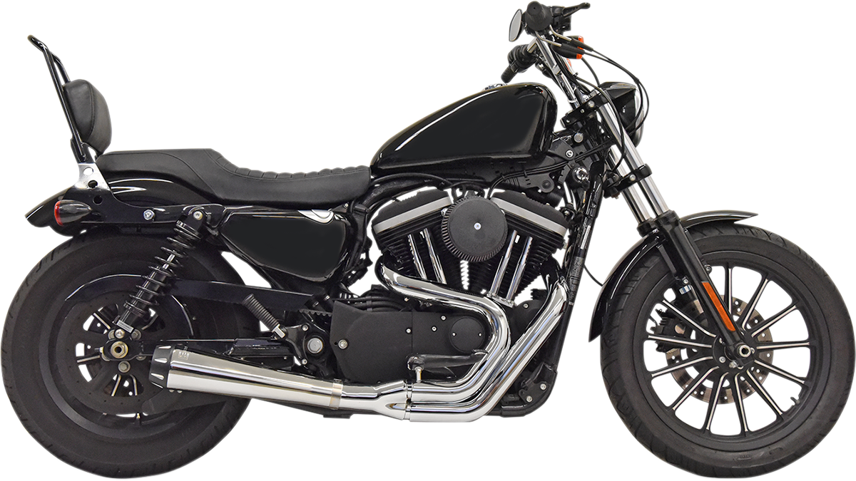 Bassani Chrome 2-1 Road Rage Megaphone Exhaust for 04-19 Harley Sportster XLH