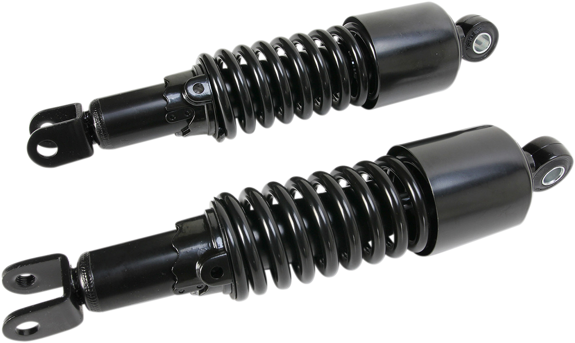 Emgo Custom Shorty Shocks with Shroud - Black Body/Black Spring Finish - Clevis Lowering