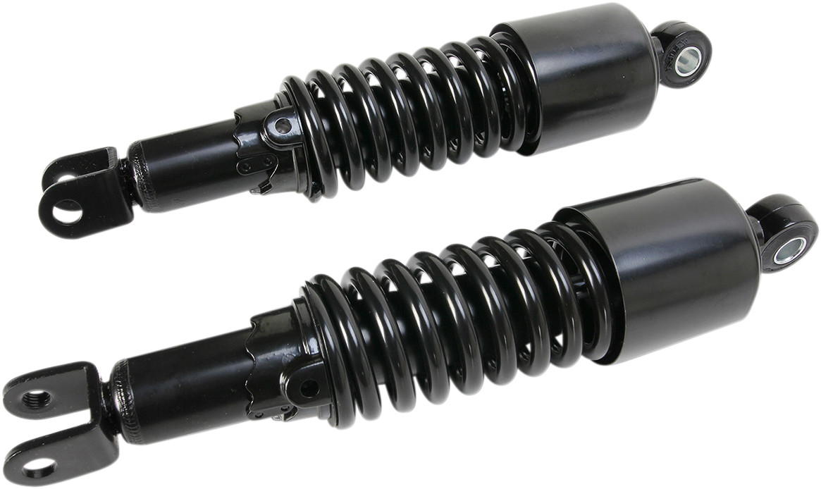 Emgo Custom Shorty Shocks with Shroud - Black Body/Black Spring Finish - Clevis Lowering