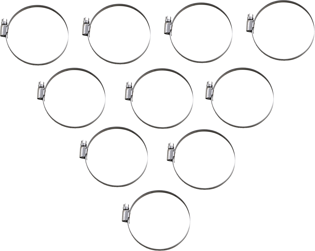 PARTS UNLIMITED Embossed Stainless Steel Hose Clamps