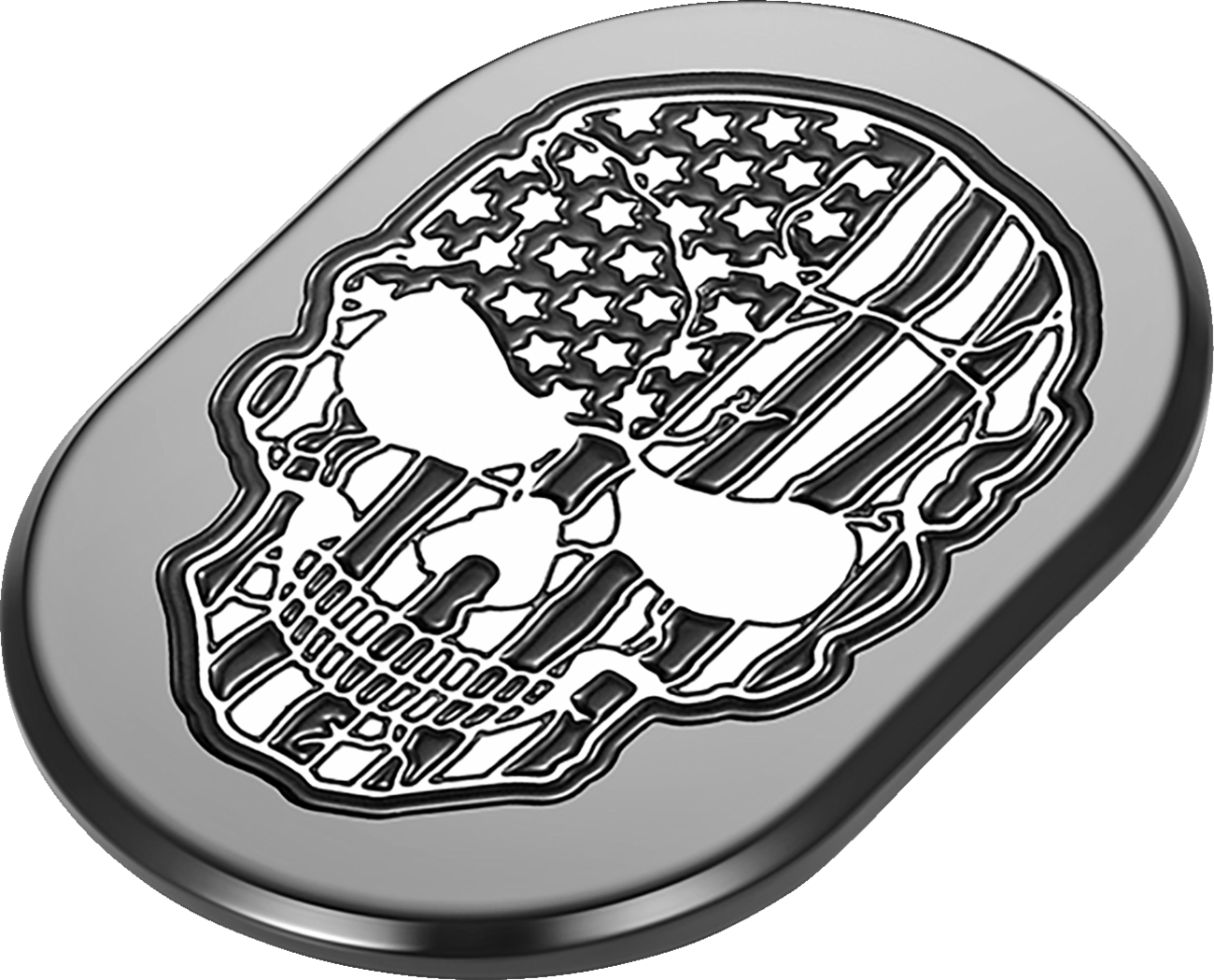 Figurati Designs Contrast Flag Skull Antenna Hole Filler For Harley Touring 2006-2024