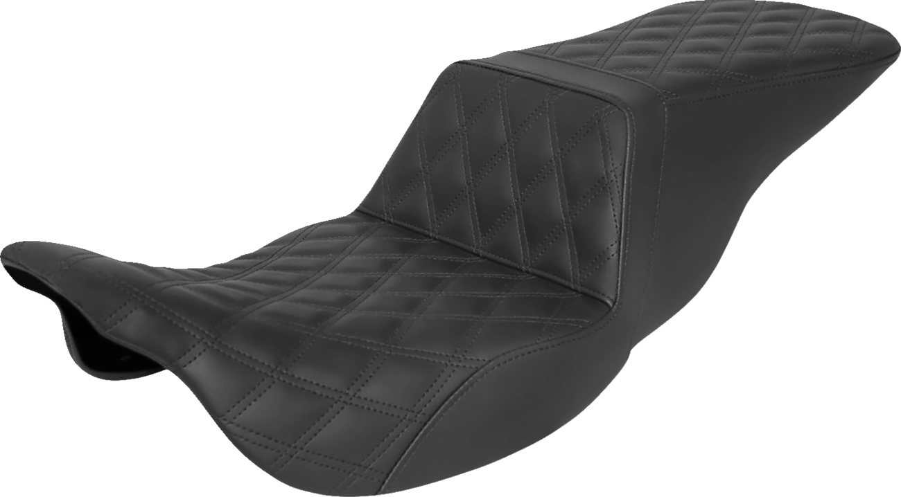 Saddlemen Tour Step-Up LS Lattice Stitch Seat For Harley Touring 2008-2025