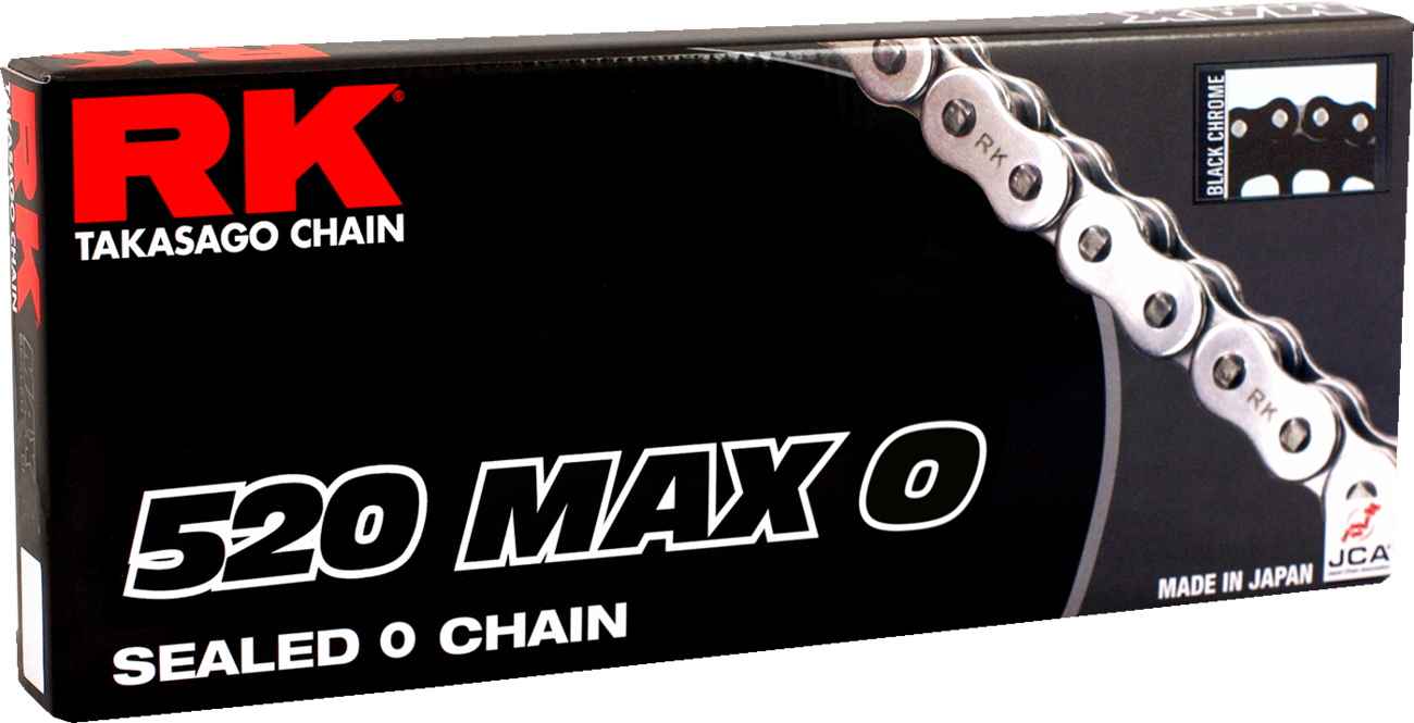 Rk 520 Max O - Drive Chain - 120 Links - Black/Chrome