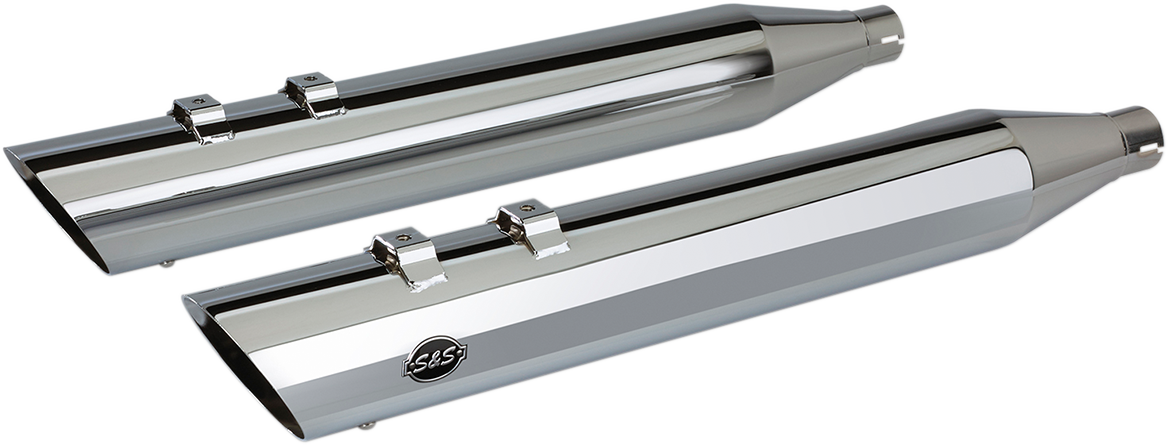 S&s cycle Slash Cut Slip-On Mufflers - Chrome Harley Davidson
