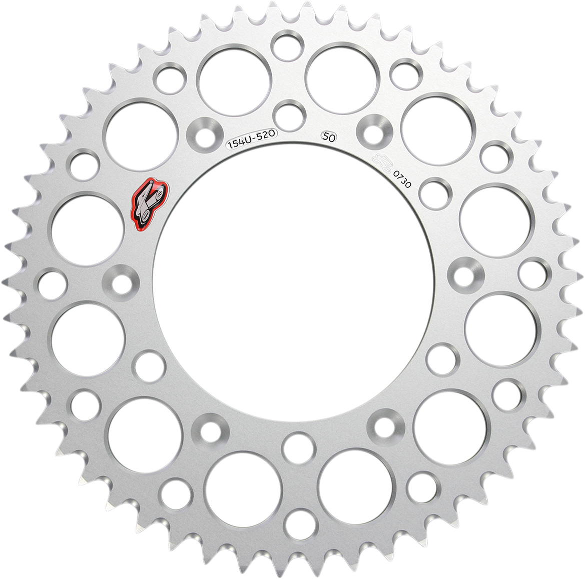 Renthal Rear Sprocket - Aluminum - 50 Tooth - Silver - Honda 50T