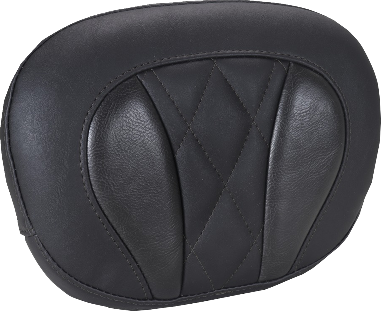 Mustang Deluxe Sissy Bar Pad - Diamond - Black Stitch - FLT/FLH '23-'25 Harley Davidson