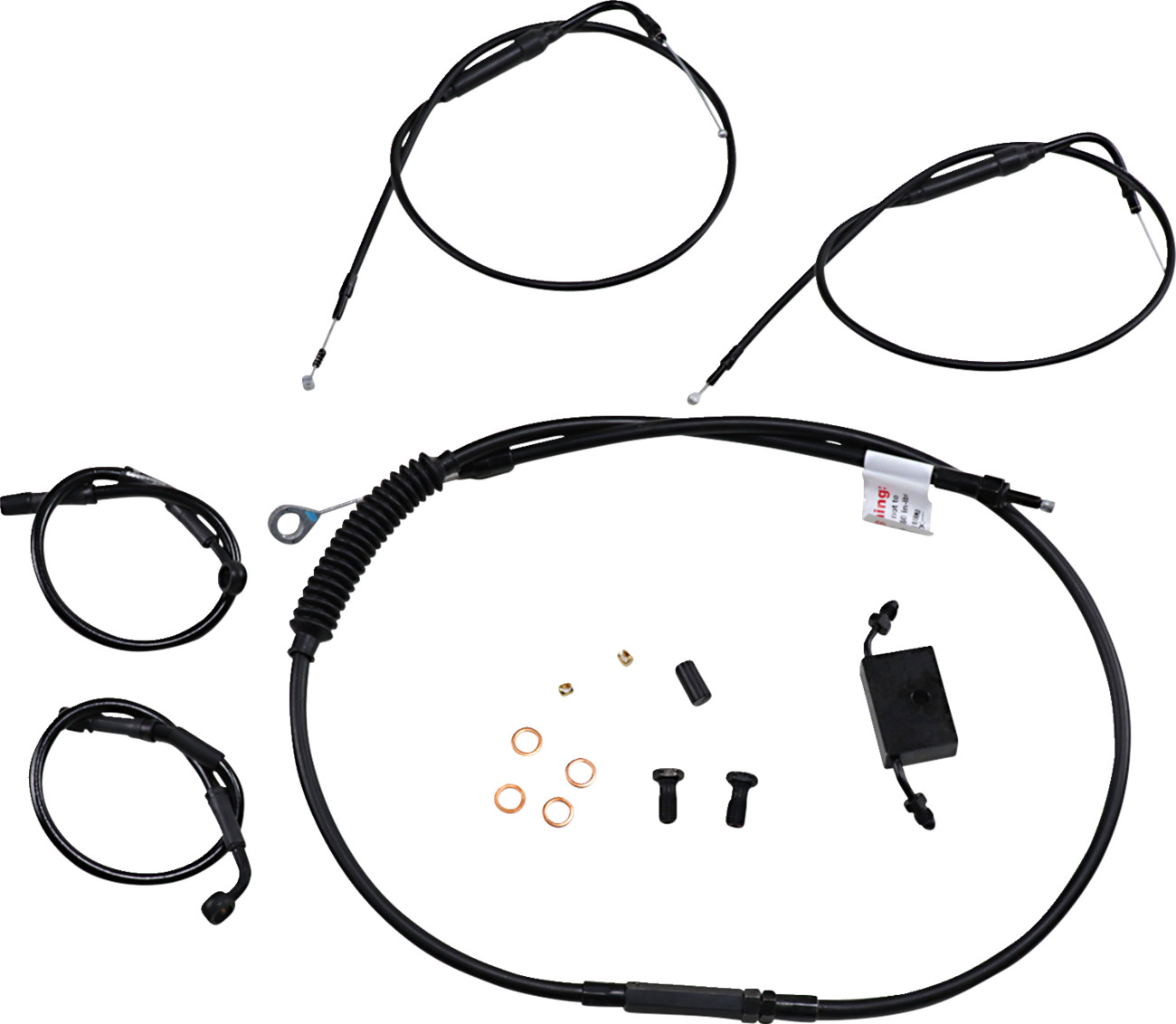 BURLY BRAND Extended Handlebar Cable and Brake Line Kit for Sportsters with ABS