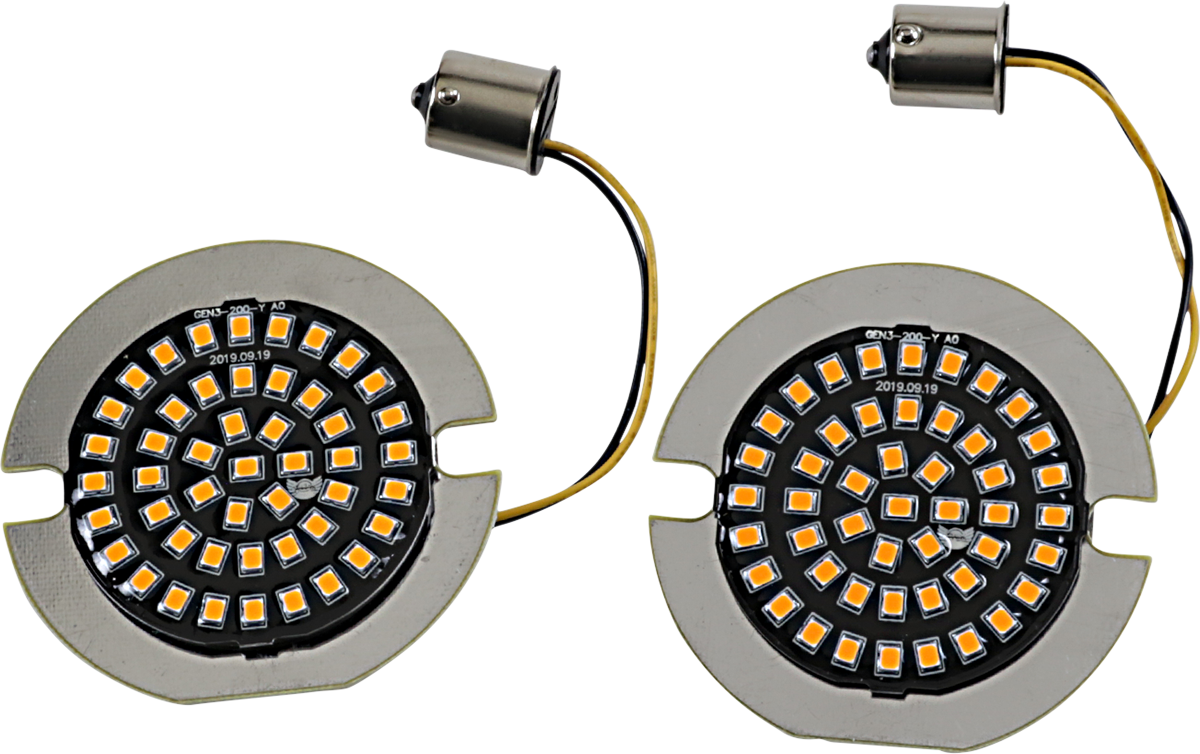 Drag specialties Flat-Style Turn Signal Insert - Amber Harley Davidson