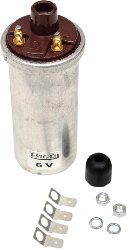 Emgo 6 V Ignition Coil - 2.4 Ohms - Single Lead - Universal