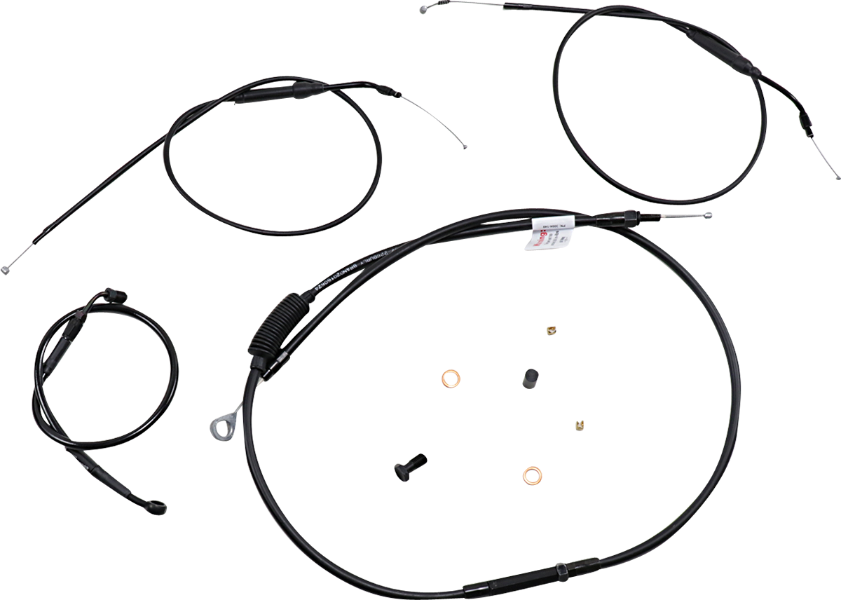 BURLY BRAND Extended Handlebar Cable and Brake Line Kit for Sportsters with ABS