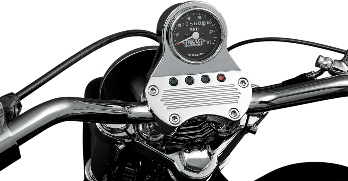 Drag specialties black mini mechanical speedometer speedo harley