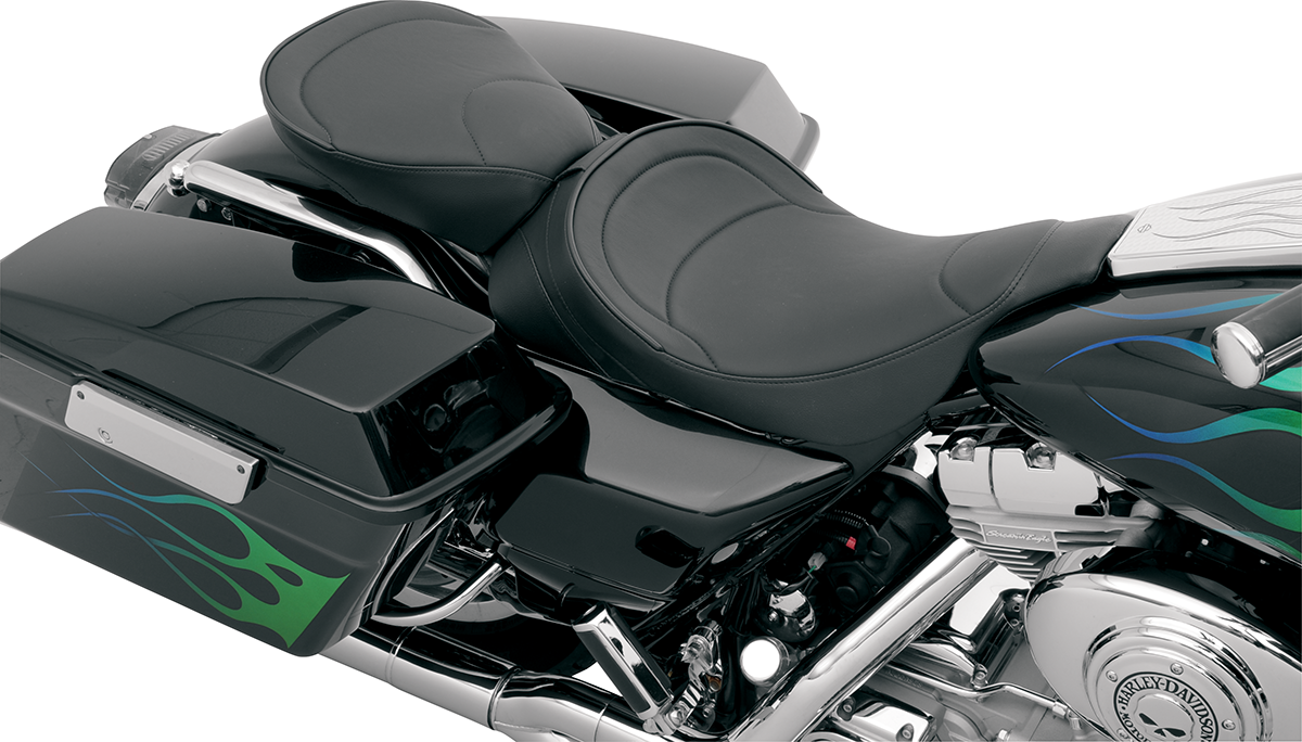 Drag specialties seats Solo Seat - Mild Stitched - Driver Backrest - FLT '97-'07 Harley Davidson