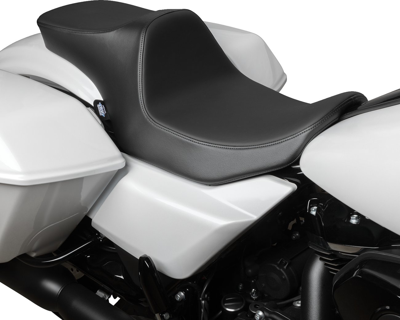 Drag specialties seats Predator III 2-Up Seat - Smooth - Solar Leather - FLT/FLH '23-'24 Harley Davidson