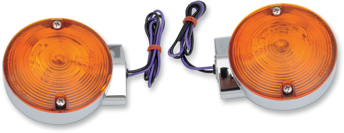 Drag specialties Turn Signal Light Kit - Chrome - Rear FLT Harley Davidson