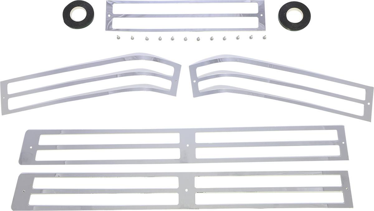 Parts unlimited Saddlebag Lens Grille Set - Chrome - GL1500 1988-2000 Honda GL1500 Gold Wing