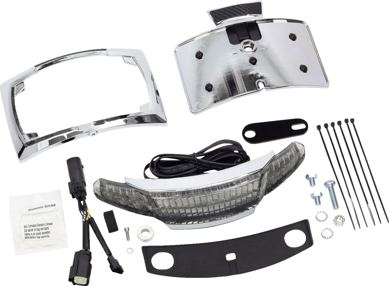 Ciro Latitude LIGHTSTRIKE Tail Light And License Plate Holder For Harley Touring 2014-2025