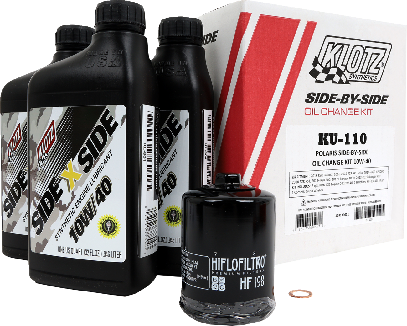 KLOTZ OIL Side-by-Side Oil Change Kit