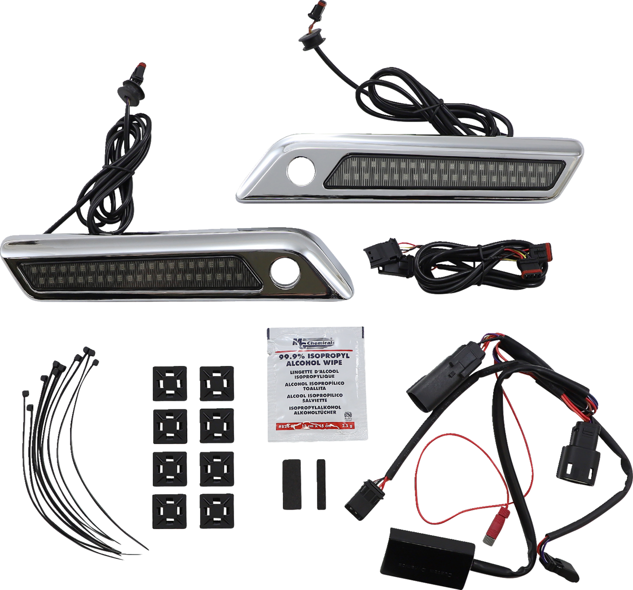 Custom Dynamics Dual Color Saddlebag Latch Lights With Housing For Harley Touring 2014-2025