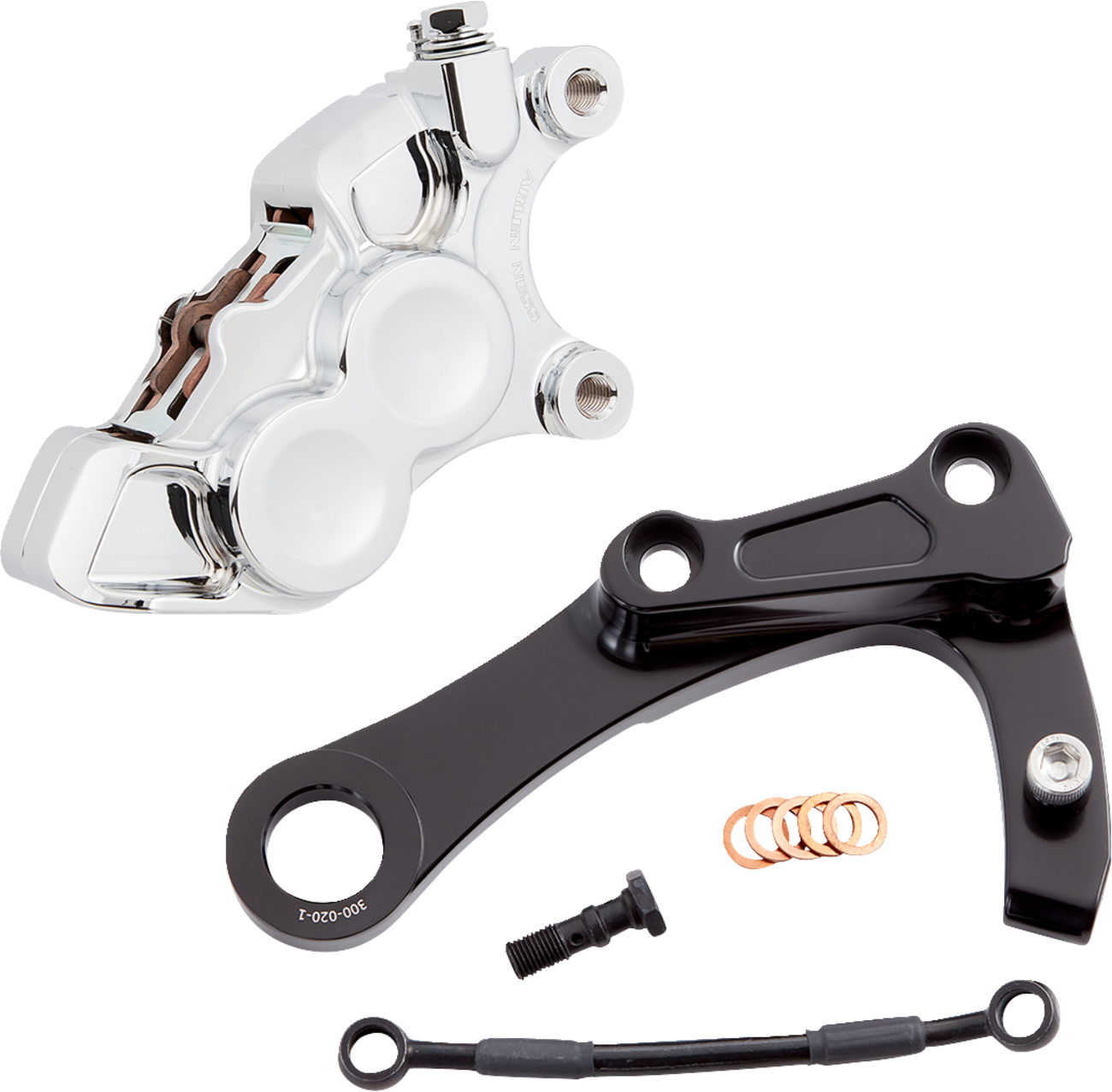 Arlen Ness Rear 4 Piston Caliper & Bracket Kit For Harley Softail 2018-2026