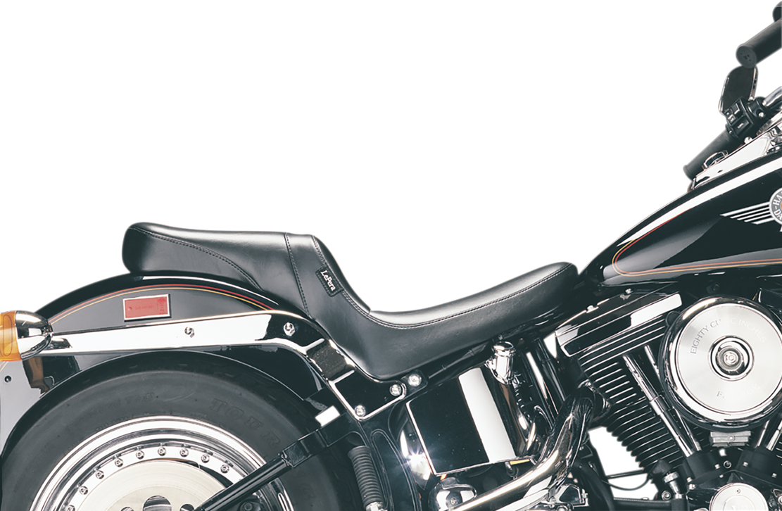 Le pera Daytona 2-Up Seat - Without Backrest - Smooth - Black - Softail '84-'99 Harley Davidson