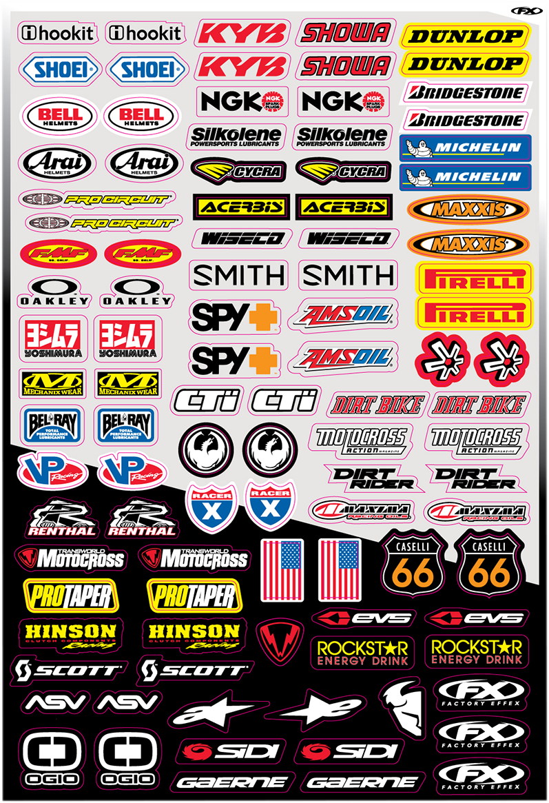 Factory Effex Micro Sponsor Sticker Sheet